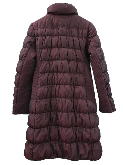バーバリー ロンドン BURBERRY LONDON ダウンコート 38 ワインレッド 