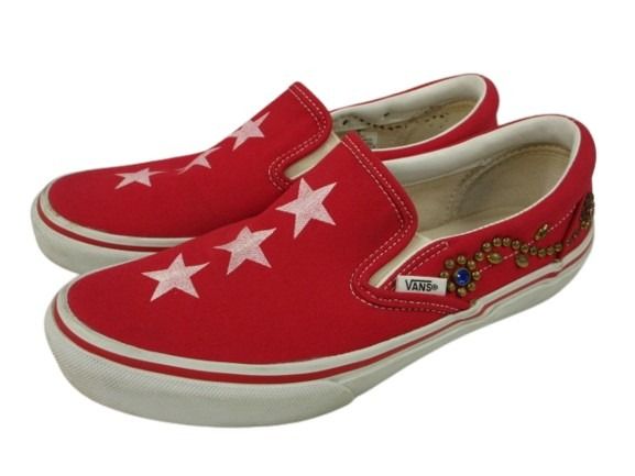 バンズ VANS × MARBLES マーブルズ スリッポン スタッズ 26cm 赤 