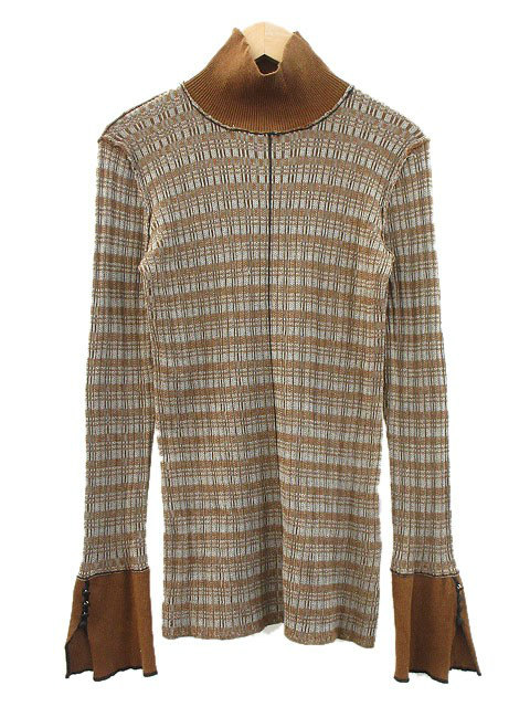 トゥデイフル TODAYFUL ジャガードパイピングニット F ブラウン系 トップス 長袖 ハイネック レディース