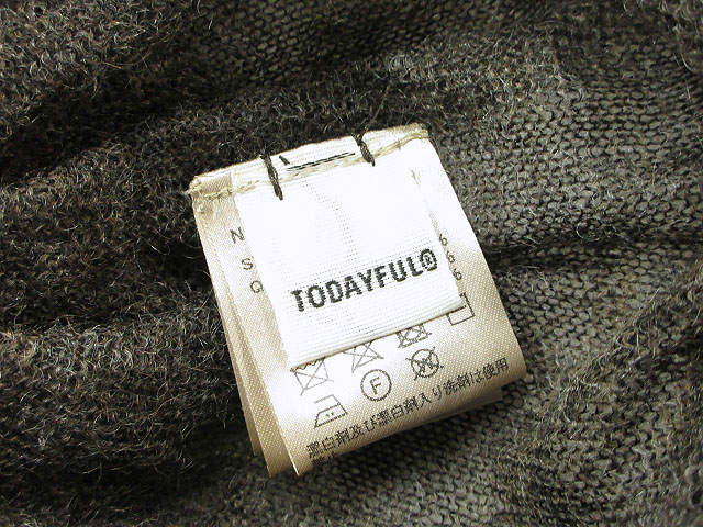 トゥデイフル TODAYFUL シアーモヘアニットドレス ワンピース 38 sheer mohair knit dress ブラウン 茶 ウール 長袖 レディース