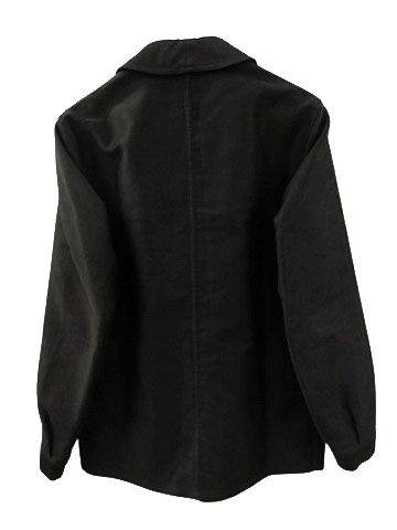 40s50s フレンチ Vポケ ブラックモールスキンジャケット カバーオール 黒 Vポケ ブラックモールスキン ワークジャケット 40s 50s ヴィンテージ