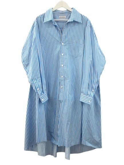 BALENCIAGA◇シャツワンピース/34/コットン/IDG/ストライプ BALENCIAGA◇シャツワンピース/34/コットン/IDG/ストライプ