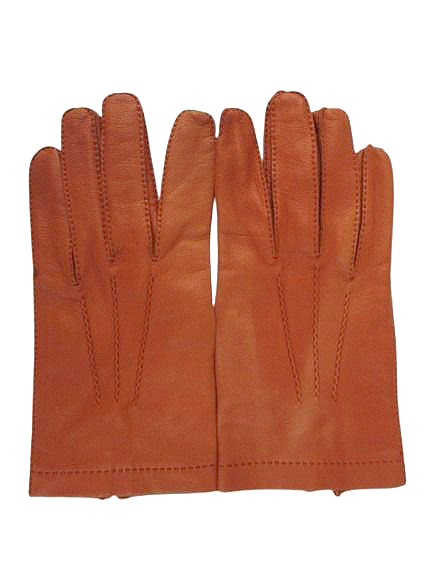 エルメス革手袋 エルメス HERMES レザー グローブ 本革 手袋 8 1/2 赤茶色 ☆AA