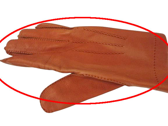 エルメス HERMES レザー グローブ 本革 手袋 8 1/2 赤茶色 ☆AA