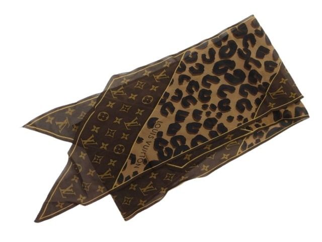 LOUIS VUITTON ルイヴィトン モノグラム レオパード柄 スカーフ