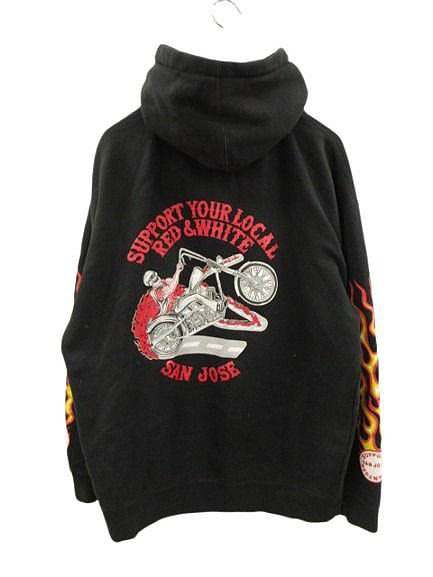 ヘルズエンジェルス サポート ジップ パーカー HELLS ANGELS RED&WHITE