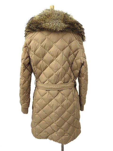 モンクレール ロングダウンジャケット ベージュ キルティング