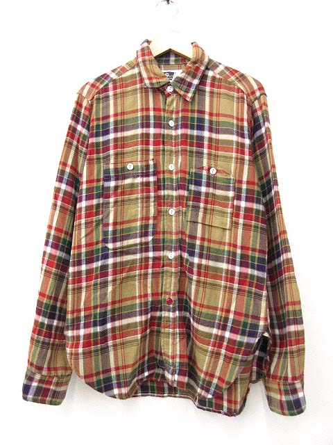 エンジニアードガーメンツ Engineered Garments ネルシャツ 山ポケ 