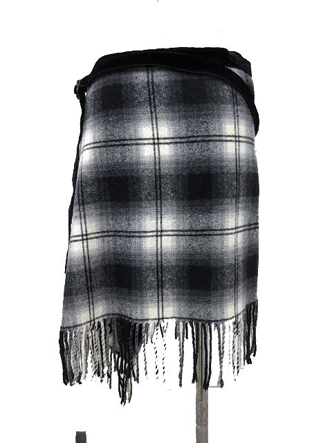 ナンバーナイン NUMBER (N)INE 07AW ミドル ひざ丈 巻き スカート F07  