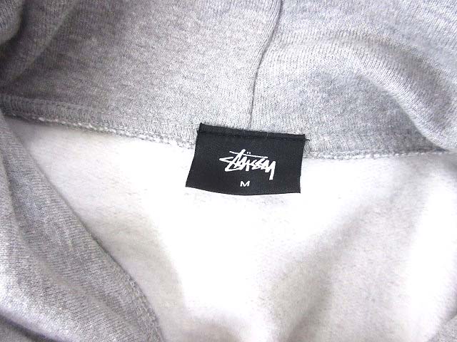 【即完売モデル】ステューシー☆ビッグバックロゴ 人気 パーカー グレー Мサイズ ステューシー STUSSY バックロゴ プリント スウェット パーカー