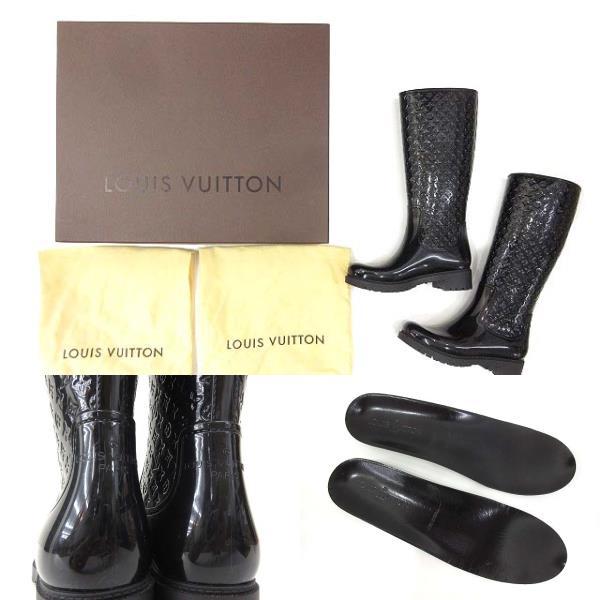 ルイヴィトン モノグラム レインブーツ ロング 長靴 ラバー ブラック 38 楽天市場】LOUIS VUITTON ルイヴィトン スプラッシュ ライン