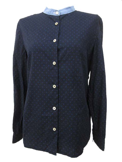 アーペーセー A.P.C. スタンドカラー シャツ ブラウス 長袖 コットン  