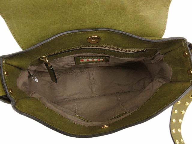 マルニ MARNI ☆AA☆レザー スタッズ ショルダー バッグ ポシェット 