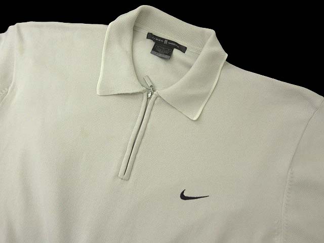 ナイキ NIKE dri-fit タイガーウッズ ジップポロシャツ 長袖 ワン