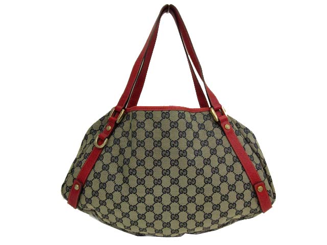 グッチ GUCCI 130736 アビー GGキャンバス トートバッグ レザー×GG柄 