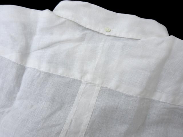 未使用品 フィンガーフォックスアンドシャツ Finger Fox And Shirts Middle French Linen Poplin Shirts 18ss フレンチリネン シャツ 長袖 麻 リネン M 白 ホワイト Wht Fff Ffs 0064 B メンズ 052 ベクトルパーク