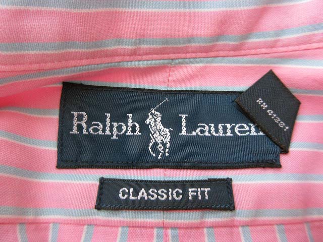 【未使用】 Polo Ralph Lauren ピンク シャツ 17/32-33 未使用】 Polo Ralph Lauren ピンク シャツ 17/32-33