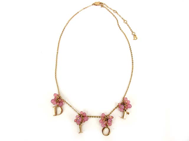 クリスチャンディオール Christian Dior ロゴ プレート ビーズ 