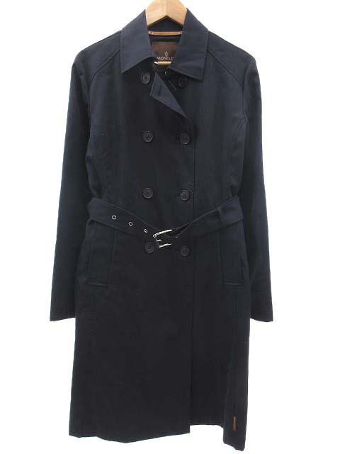 モンクレール MONCLER トレンチ コート コットン シルバー金具ベルト  