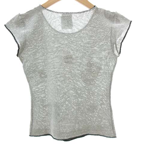 シャネル CHANEL Tシャツ カットソー 半袖 コットンガーゼ メッシュ 