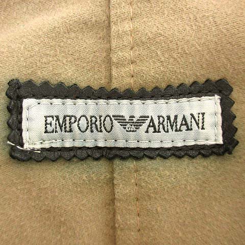 エンポリオアルマーニ EMPORIO ARMANI ナッパレザー ベスト 前開き V 