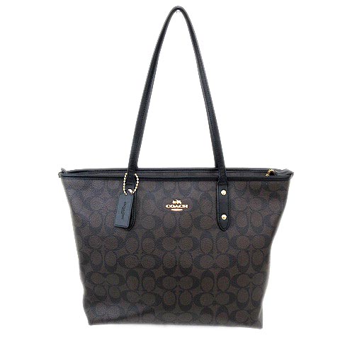 COACH コーチ レザートートバッグ A4サイズ収納可 革 ブラック