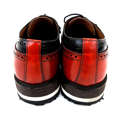 プラダ PRADA ウイングチップ レザー ドレス シューズ レースアップ 