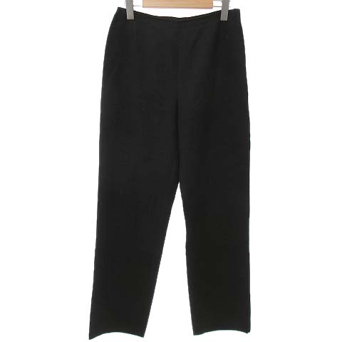 シャネル CHANEL シルク パンツ スラックス テーパード ココマーク 黒  