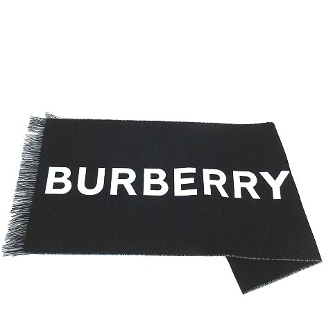 バーバリー BURBERRY スカーフ 80085081 フリンジ ビッグ ロゴ  