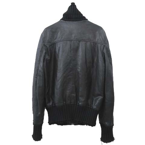 ドルチェアンドガッバーナ ラムレザー ジャケット イタリア 羊革 ブラック ドルチェ&ガッバーナ ドルガバ DOLCE&GABBANA ラムレザー