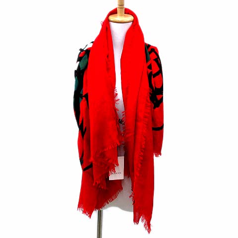 未使用品 グッチ GUCCI 17AW タグ付き 大判 ストール スカーフ 