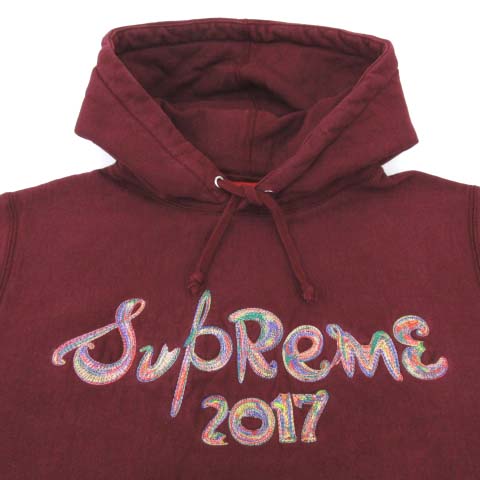 シュプリーム SUPREME 17AW パーカー プルオーバー Brush Logo Hooded 