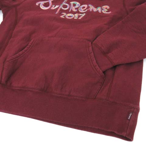 シュプリーム SUPREME 17AW パーカー プルオーバー Brush Logo Hooded 