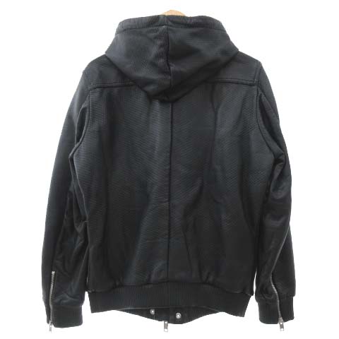 ディーゼル DIESEL ラムレザー パーカー オールレザー 羊革 ジップ  