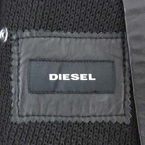 ディーゼル DIESEL ラムレザー パーカー オールレザー 羊革 ジップ 