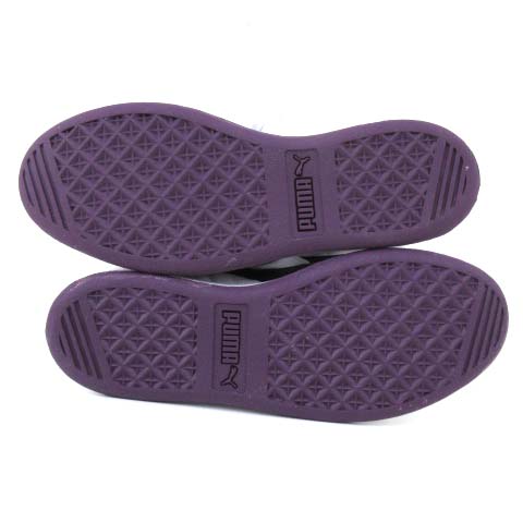 プーマ Puma First Round スニーカー ハイカット カジュアルシューズ 24 白 パープル S レディース 052 ベクトルパーク