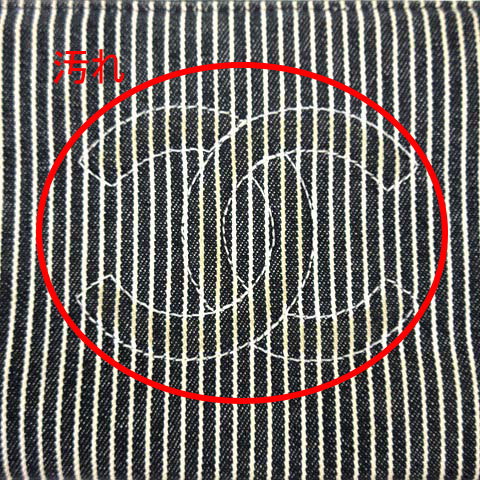 シャネル CHANEL 長財布 デニム ヒッコリー ストライプ ココマーク