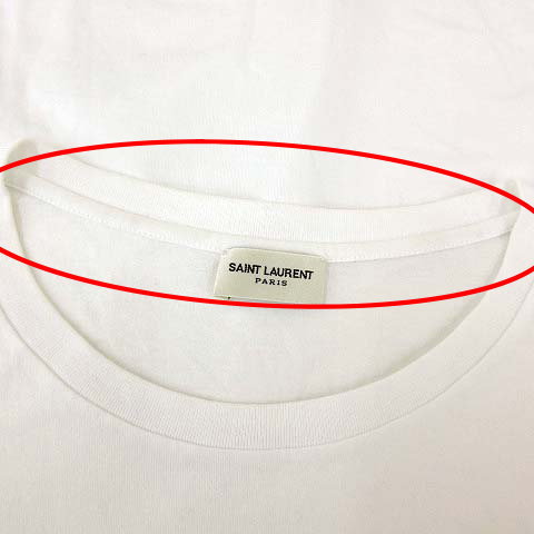 サンローラン パリ SAINT LAURENT PARIS 17SS ミニロゴ クルーネック T  