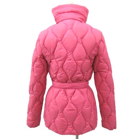 モンクレール Moncler ダウンジャケット キルティング コート ベルト付き 2 ピンク S722 052 ベクトルパーク