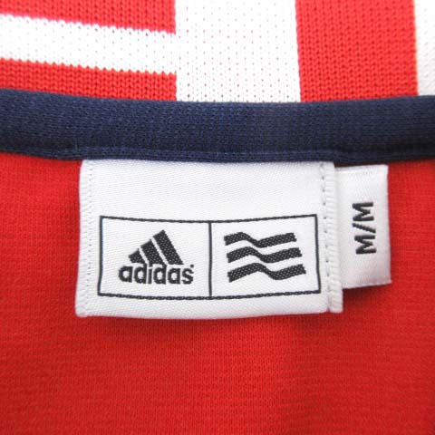 アディダス Adidas ポロシャツ 半袖 チェストロゴ ゴルフウェア カットソー トップス M 赤 レッド S741 Ibs35 レディース 052 ベクトルパーク