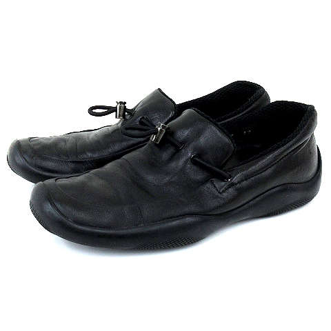 プラダ ドライビングシューズ ローファー スリッポン 本革 黒 6  