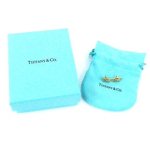 ティファニー TIFFANY & CO. スタッド ピアス ボウ リボン AU750 YG 