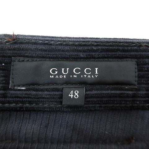 グッチ GUCCI コーデュロイ パンツ レギュラー ストレート ワニ革  