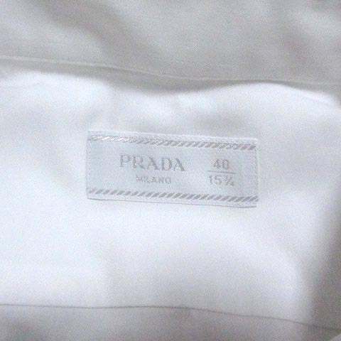 プラダ PRADA シャツ 長袖 40 /15 3/4 日本サイズM-L相当 ワイシャツ 
