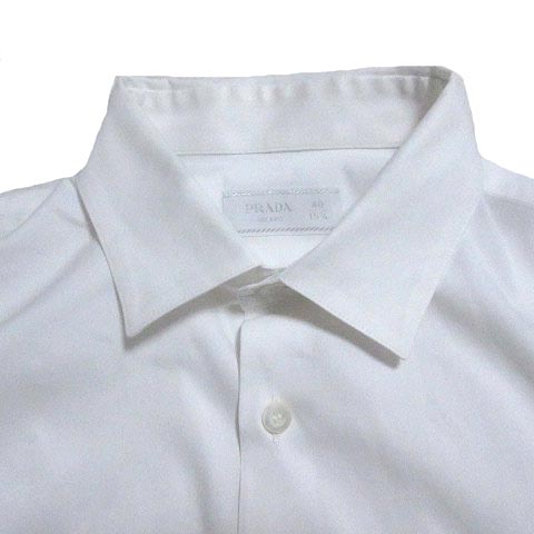 プラダ PRADA シャツ 長袖 40 /15 3/4 日本サイズM-L相当 ワイシャツ 