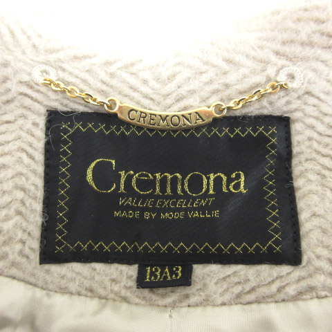 クレモナ cremona コート アルパカ シルク混 ウール リアルファー付き 