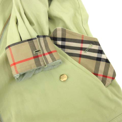 希少✨【バーバリーズ】2wayフード付きステンカラーコート ノバチェックグリーン BURBERRY（バーバリー） BURBERRYS バーバリーズ VINTAGE 玉虫 裏ノバ