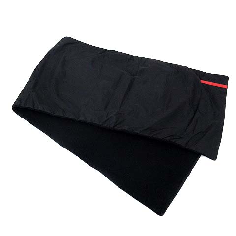 プラダスポーツ PRADA SPORT ナイロン×フリース マフラー ストール 黒  