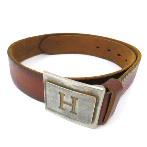 ハリウッドランチマーケット Hollywood Ranch Market レザー ベルト Hバックル 本革 30 75 茶 ブラウン S Ibs49 メンズ 052 ベクトルパーク