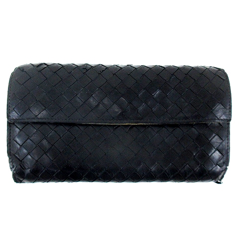 新タグ とても 綺麗　ボッテガヴェネタ　編み込み　長財布 黒 ボッテガヴェネタ 編み込み 長財布 新タグ とても 綺麗 ボッテガ